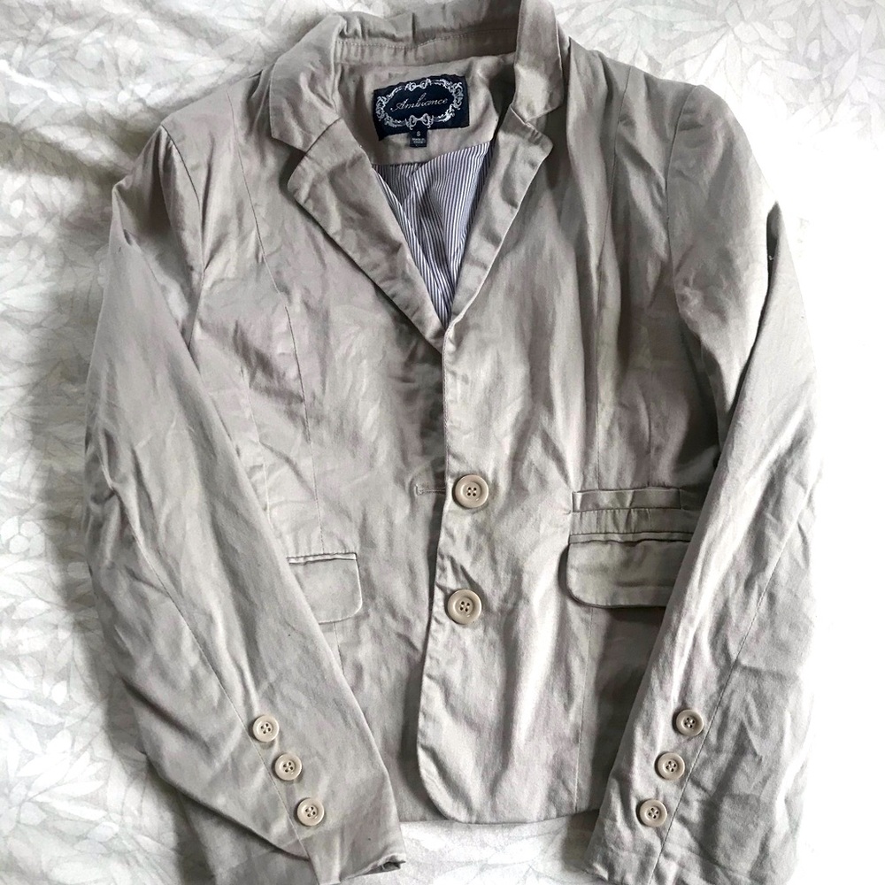 AMBIANCE beige/khaki blazer jacket SM